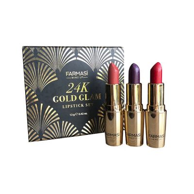 Farmasi 24K Gold Glam Lipstick Set